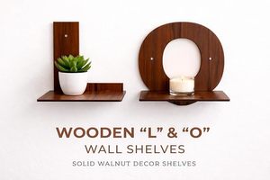 Love Wooden <b>Wall</b> <b>Shelf</b> Decorative Wooden <b>Floating</b> <b>Shelf</b> for Living Room Bedroom Home Decor - Product Image 5
