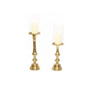 Juego de portavelas de aluminio cónico con cadena brillante plateada, soporte de 2 velas modernista hecho a mano para decoración del hogar y la boda - Product Image 6