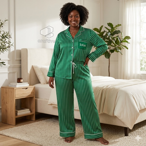 Iota Phi Lambda Sorority Women's Striped Pajama Set Button-Front PJs With Drawstring Pants Comfortable Sleepwear Cozy Loungewear - Product Image 6