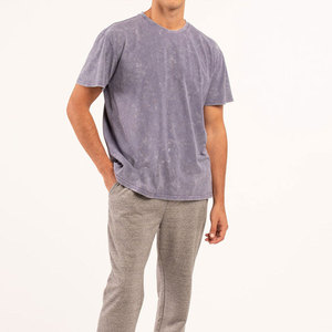 T-shirts classiques oversize délavés pour hommes, style vintage, en tissu épais, personnalisables, délavés à l'acide, délavés par le soleil, pour la vente en gros aux magasins décontractés - Product Image 3