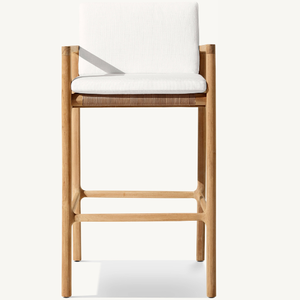 Muebles de silla de madera de teca con detalles de ratán, hermosos y duraderos para uso en exteriores en la terraza o el jardín. - Product Image 6