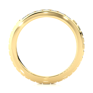 Bague de mariage en or massif 18 carats avec diamant de laboratoire pour homme, 0,82 carat, taille ronde, 14 diamants, certifiée IGI et pureté VS1 - Product Image 6