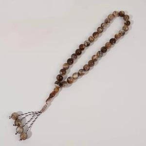 Perles de prière islamiques de luxe en résine faites à la main avec motif géométrique, forme ronde, polies, chapelet religieux pour le Ramadan - Product Image 5