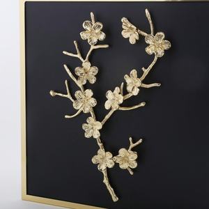 Vente directe d'usine, étiquetage privé, vase mural moderne en aluminium, art de la branche de feuille, décoration artisanale de luxe - Product Image 4