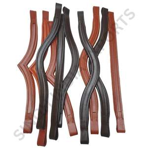 Cabezalera de Cuero Genuino con Canal Vacío para Caballo, Personalizable en Todas las Formas y Tamaños, Premium, Modelo SLBRB102 - Product Image 4