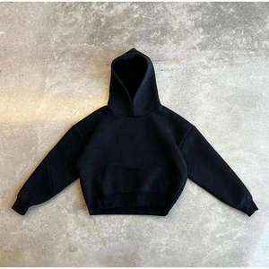 เสื้อฮู้ดดี้ผู้ชายผ้าฟลีซหนานุ่มคุณภาพสูง 370 GSM ผ้าฝ้าย 100% ทรงโอเวอร์ไซส์ สีพื้น สำหรับฤดูหนาว รับสกรีนโลโก้ตามสั่ง - Product Image 1