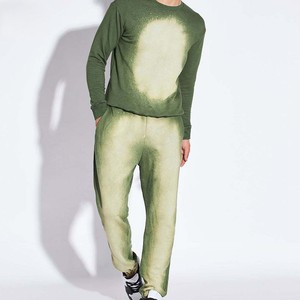 Men's Gradient Green Sweatpants Elastic Waist Drawstring Casual <b>Joggers</b> with Pockets Midweight <b>Polyester</b> Fabric - Product Image 2