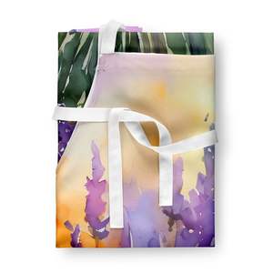 Grand tablier multicolore unisexe à aquarelle lavande pour adultes pour la cuisine, la pâtisserie, le jardinage et la cuisine. - Product Image 3