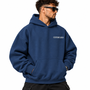 Sweat-shirt Streetwear Homme Oversize à Capuche en Molleton Épais, Épaules Tombantes, Impression Personnalisée au Dos, Prix Usine, Vente en Gros - Product Image 3