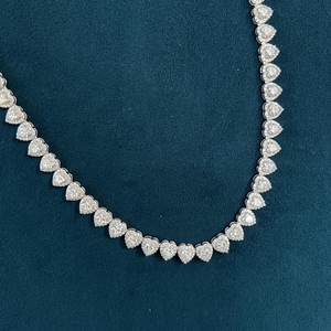 Wholesale Luxury Hip Hop Jewelry Men <b>Cuban</b> Necklace Sterling <b>Silver</b> 925 D Color VVS Moissanite Diamond 10MM <b>Cuban</b> <b>Link</b> <b>Chain</b> - Product Image 2