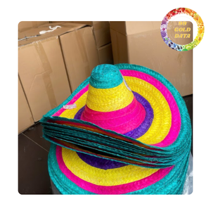 Sombrero Mexicano Tejido Colorido, Sombrero Panamá de Seagrass, Unisex, para Todas las Estaciones, Eventos de Verano, Playa y Vacaciones - Product Image 1