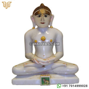 มหัศจรรย์สวามีมูรติสำหรับขาย |   พระมูรติหินอ่อนพระมหัศจรรย์วิร สวามี งานฝีมือสำหรับบ้านและวัดจัยน์ - Product Image 1