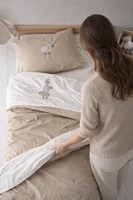 Ensemble de literie pour bébé en coton biologique et lin, personnalisable OEM ODM, naturellement respirant, doux, hypoallergénique, 200TC, américain