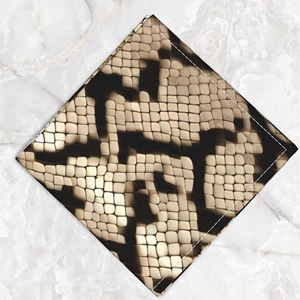 Custom Logo Printed Square Silk Satin Head Scarf Bandana with Geometric Animal <b>Leaf</b> -Multi-Functional Head Scarves Bandanas - Product Image 1