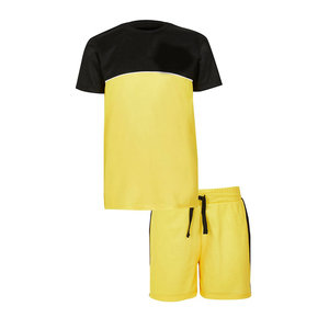 Wholesale Rate Summer Wear New Fashionable Design Men Casual Loose Elastic Waist Knee Length Short Sleeve T-Shirt Shorts <b>Set</b> - Product Image 4