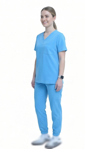 Nurse Uniform <b>Doctor</b> Scrub <b>Set</b> \ Women Short Sleeve Nurse Scrub <b>Sets</b> Scrub Top Jogger Pants \ Hospital Staff Scrub <b>Set</b> - Product Image 6