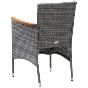 <b>Grey</b> Rattan Garden Dining Set 8 Seater Weather Resistant Outdoor Furniture Contemporary Style Steel <b>Frame</b> - Product Image 6