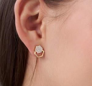 Elegant Vintage 14KT Yellow Gold Lab Grown Diamond IGI Certified Gold Plated Drop Earrings for Women Wedding Party Fine Gift - Product Image 5