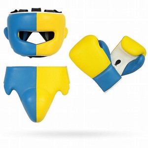 Fabrication professionnelle en usine, ensemble de boxe multicolores de haute qualité, cuir véritable, logo et design personnalisés, ensembles d'entraînement et de sparring - Product Image 1