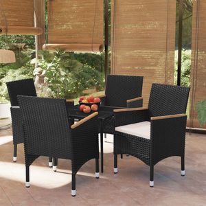 Conjunto de Comedor para Jardín en Negro - Product Image 1