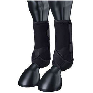 Bottes de médecine sportive réglables en néoprène et cuir pour l'équitation – Protection de haute qualité pour les tendons et les sabots - Product Image 1