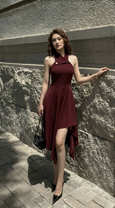 Vestido Midi de Cóctel con Cuello Halter para Mujer, Precio Directo de Fábrica, Fabricante de Ropa OEM ODM, Proveedor Mayorista - Product Image 6