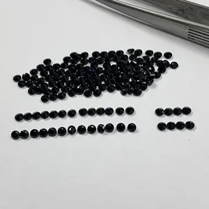 3mm 자연 블랙 오닉스면 처리 라운드 느슨한 보석 공장 비용 인도 제조 업체 상점 온라인