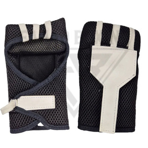 Gants d'entraînement MMA à demi-doigts avec sangle de poignet réglable, respirants, unisexes pour adultes, avec bandes de maintien rapides pour la boxe et protection des articulations - Product Image 1
