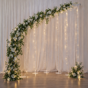 Arco de Boda Elegante, Curvo y Desmontable, Soporte de Fondo Floral de Lujo, Decoración Moderna de Metal para Eventos y Exhibiciones - Product Image 3