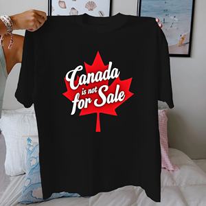 แคนาดาไม่ได้ขายเสื้อยืดผ้าฝ้ายแท้สำหรับผู้หญิงสวมใส่สบาย - Product Image 3