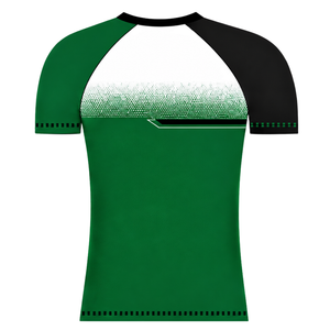 Camiseta Deportiva Raglán Verde y Negra de Manga Corta con Cuello Redondo, Transpirable, para Entrenamiento Atlético, Uniforme de Equipo, Jersey de Alto Rendimiento - Product Image 2