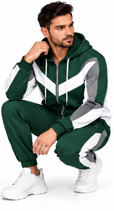 Conjunto Deportivo Personalizado al por Mayor para Hombre, Sudadera con Cremallera y Pantalones Jogger de Algodón y Spandex, Traje Holgado de Felpa, Ropa Deportiva OEM - Product Image 4