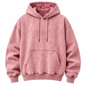 Sudadera con Capucha para Hombre de Alta Calidad, Estilo Casual de Invierno, 100% Algodón, Lavado Ácido, Corte Holgado, Felpa Gruesa, Estilo Vintage Desgastado - Product Image 4