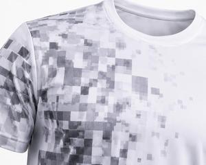 T-shirt décontracté à manches courtes pour homme, col rond, couleur unie, séchage rapide, en jersey tricoté polyester/coton, coupe classique, logo frontal, 180g, haute qualité - Product Image 4
