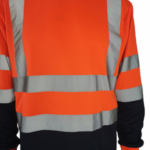 Camisa Reflectante de Alta Visibilidad para Construcción, Manga Larga, Cuello Redondo, Ropa de Trabajo para Hombre, Poliéster de Secado Rápido, Ropa de Seguridad Reflectante - Product Image 6