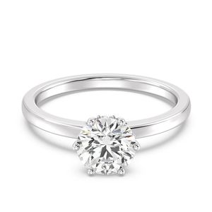 Anillo Solitario Redondo de 1 Quilate con Halo Oculto - Product Image 3