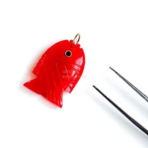 Pendentif poisson en cornaline AAA sculpté à la main, breloque poisson en pierre précieuse, collier en argent 925 fait main avec cristal de guérison, fabrication de bijoux en gros - Product Image 2