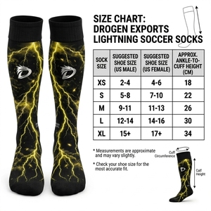 Chaussettes de compression antibactériennes en gros, mélange polyester/spandex, antidérapantes, longues, hauteur genou, rayées, pour le football - Product Image 6