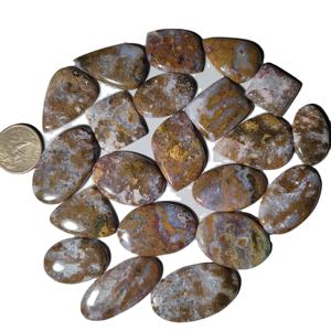 Cabujón de Ágata Musgosa Natural de Alta Calidad con Juego de Colores, Tamaño 20-45mm, para Fabricación de Joyas - Product Image 2