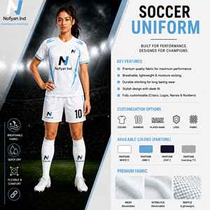 Uniforme de Fútbol Femenino Nofyan, Color Rosa, Sublimado, Manga Corta, Transpirable, Corte Regular, para Adultos, Todas las Temporadas - Product Image 5
