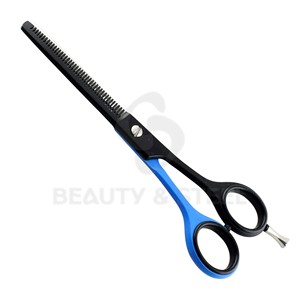 Tijeras Profesionales para Adelgazar el Cabello, Azules y Negras, con 30 Dientes para un Mezclado y Texturizado Avanzado - Product Image 1