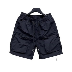 Shorts de sport pour hommes d'été, grande poche, cordon de serrage, tissage respirant à séchage rapide, design à cinq points - Product Image 1