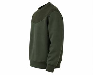 Sweat-shirt à col rond pour homme, épais, avec logo personnalisé sur le devant et en molleton brossé doux, finition soignée pour un style streetwear décontracté - Product Image 4