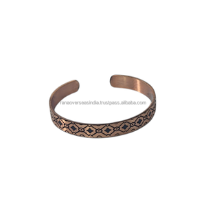 Pulsera de Cobre Puro para Hombres y Mujeres, Alivio del Dolor, Soporte para la Salud de las Articulaciones, Alivio de la Artritis, Ajustable, para Uso Diario - Product Image 1