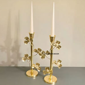 Porte-bougie en métal brillant de dernière conception, taille et forme personnalisées, couleur unique, porte-bougie à bas prix - Product Image 2