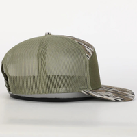 Gorra Trucker de Camuflaje de 7 Paneles Personalizada al por Mayor, Parte Delantera de Algodón, Parte Trasera de Malla, Gorra de Caza de Alto Rendimiento