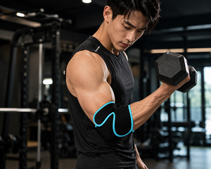 Adjustable Neoprene Elbow <b>Brace</b> Sleeve With Hook & Loop Closure For Fitness <b>Men</b> Lightweight Protective Sports Gear - Product Image 1