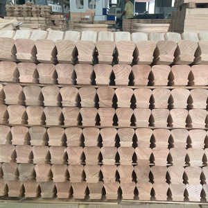 Connecteur de main courante en bois massif pour système de rampe d'escalier en chêne rouge, quincaillerie d'installation intérieure durable pour hôtel - Product Image 2