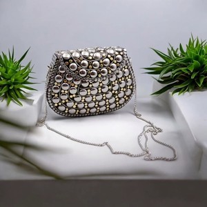 Bolso de Mano con Forma Irregular y Diseño de Elefante, Chapado en Hierro, con Correa de Cadena, Tema Animal, Teñido, Regalo de Boda - Product Image 3