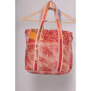 Bolso Tote Acolchado de Algodón Kantha, Bolso de Hombro Boho Indio Hecho a Mano, Bolso de Compras Reutilizable, Regalo para Mujer - Product Image 1